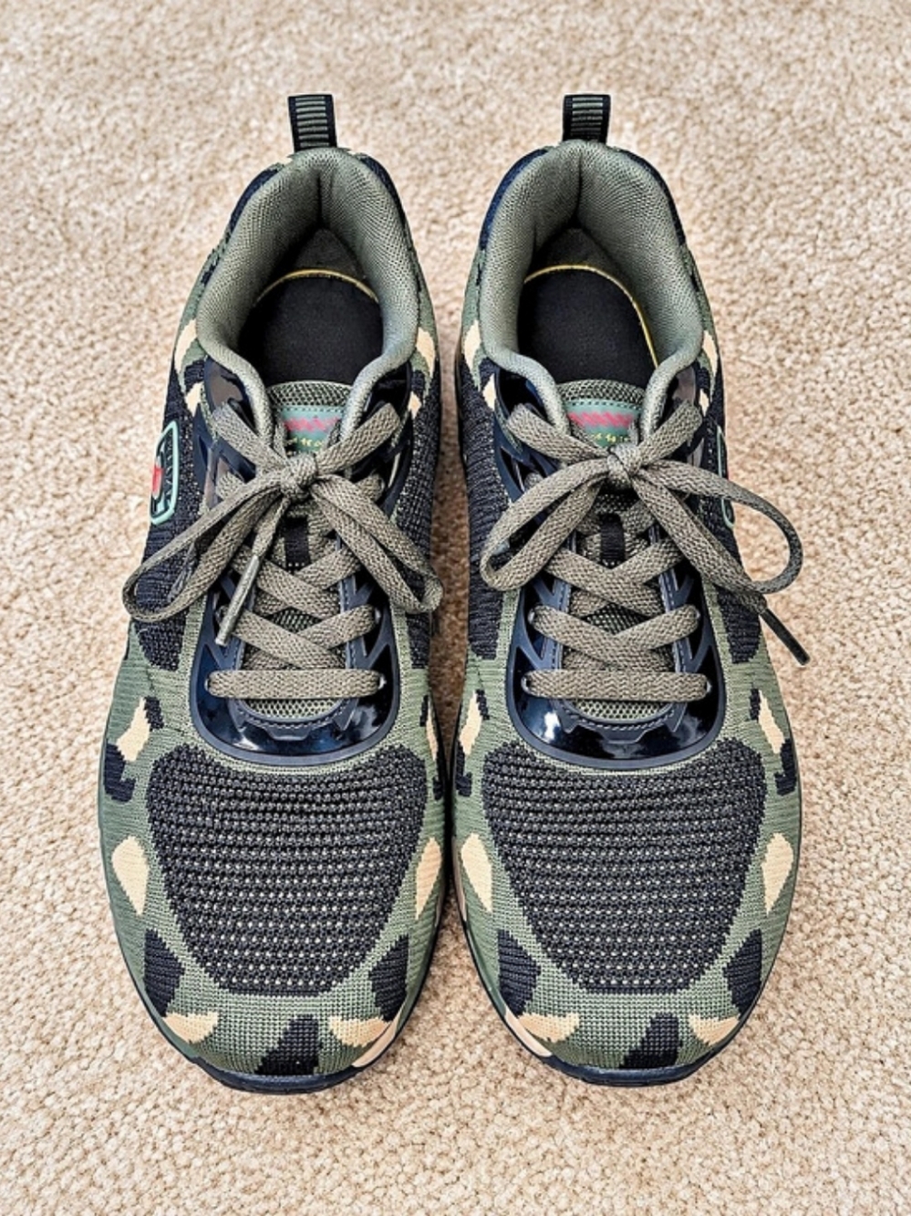 Camo Sneakers in Green & Black